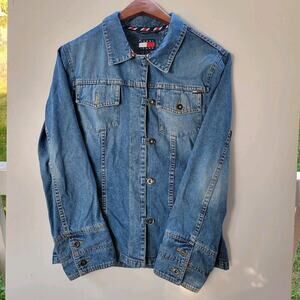 Tommy Hilfiger TOMMY JEANS Vintage 90s Blue Jean Denim Jacket Adult Large L